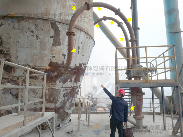 湖南PP电子特特种陶瓷有限公司回访客户并审查耐磨陶瓷管道现场运行情形
