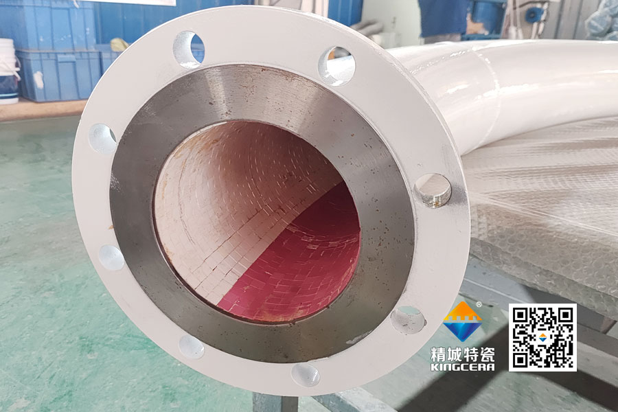 PP电子ZTA陶瓷贴片耐磨管道